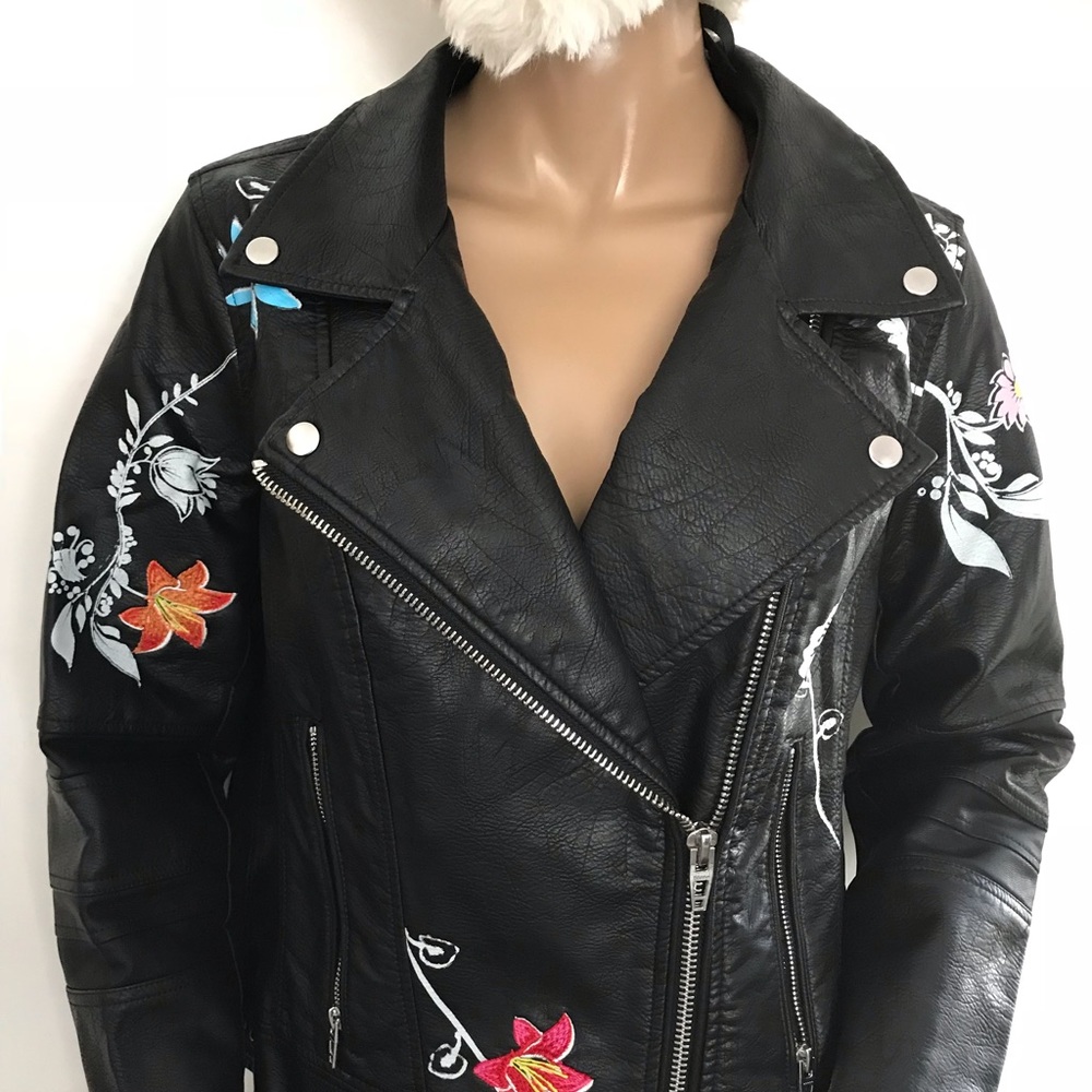 Brandon Thomas Black Painted leather Jacket